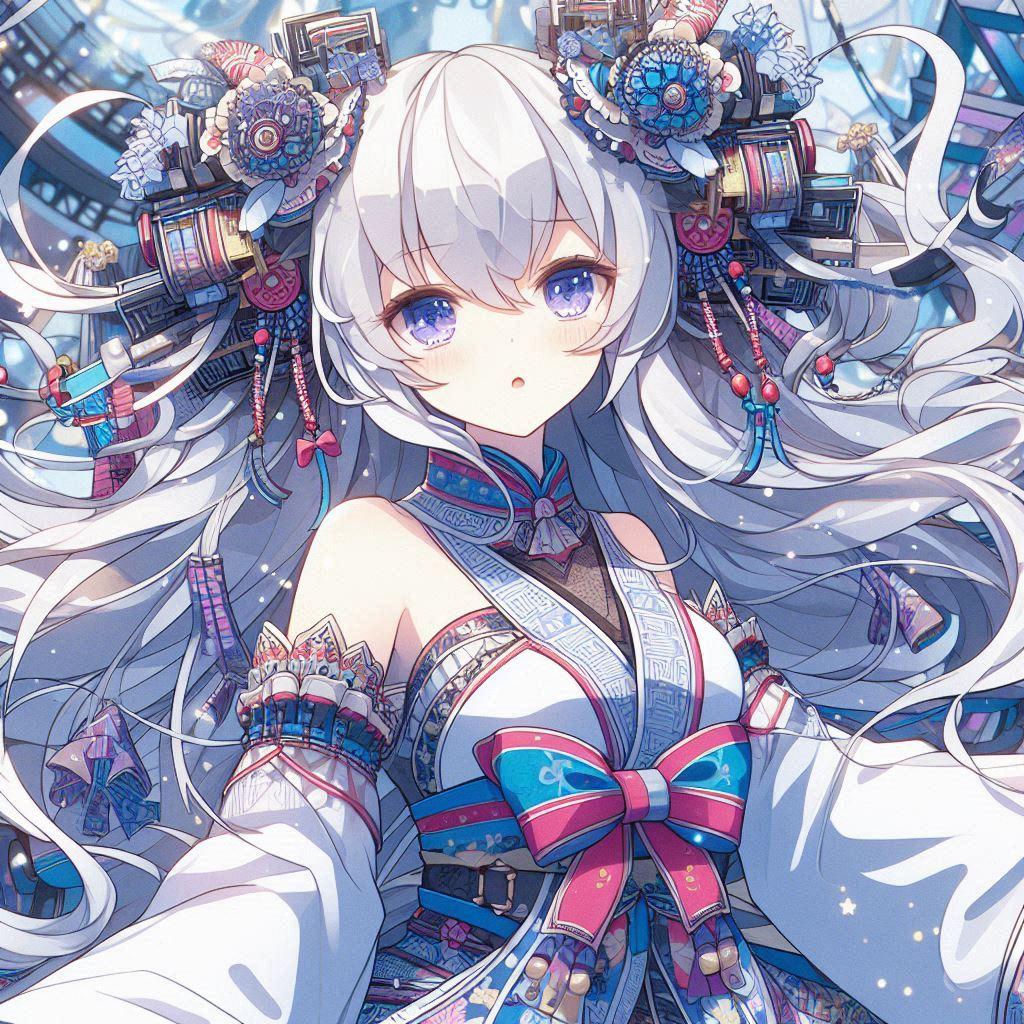 白髪の可愛い女の子【201】