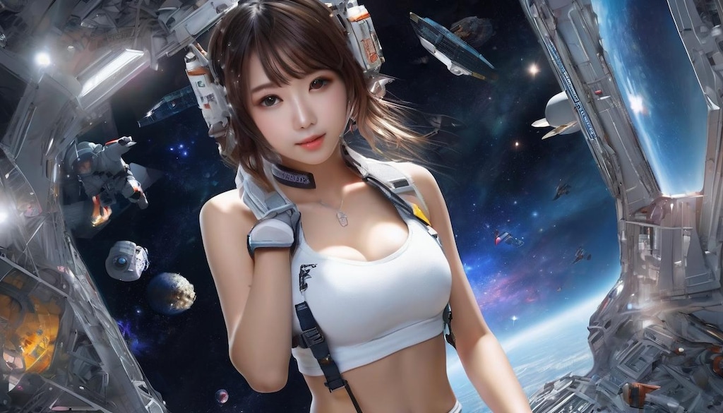 宇宙ステーションから