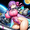 宇宙船＆UFOに乗る宇宙服コスプレ人妻 4枚目
