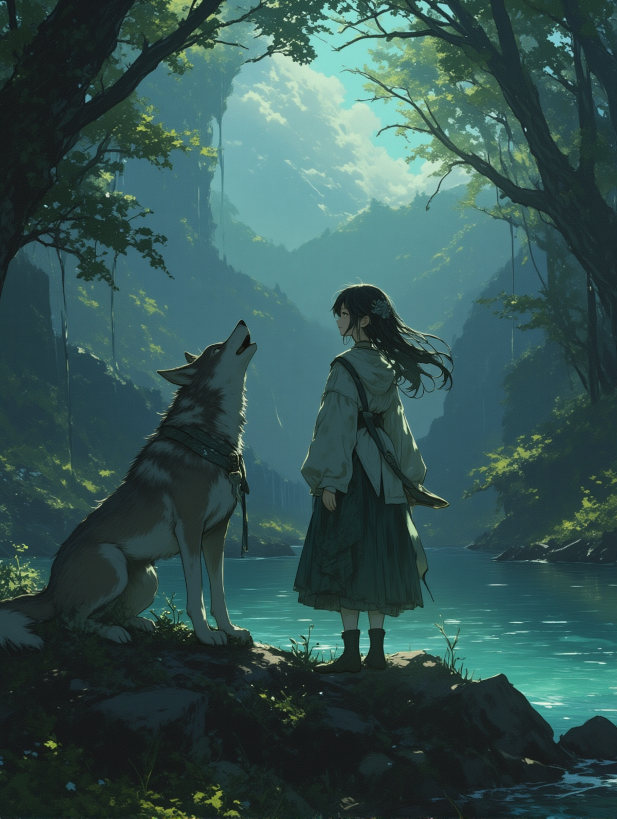 オオカミと娘_6 | の人気AIイラスト・グラビア