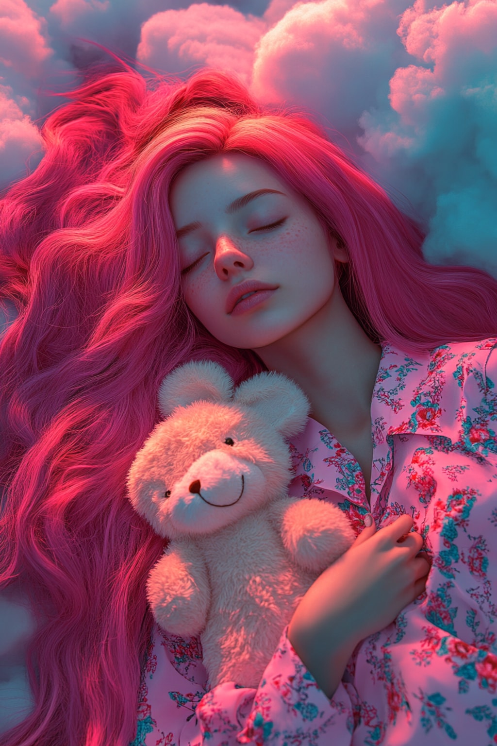 雲の上で眠る人