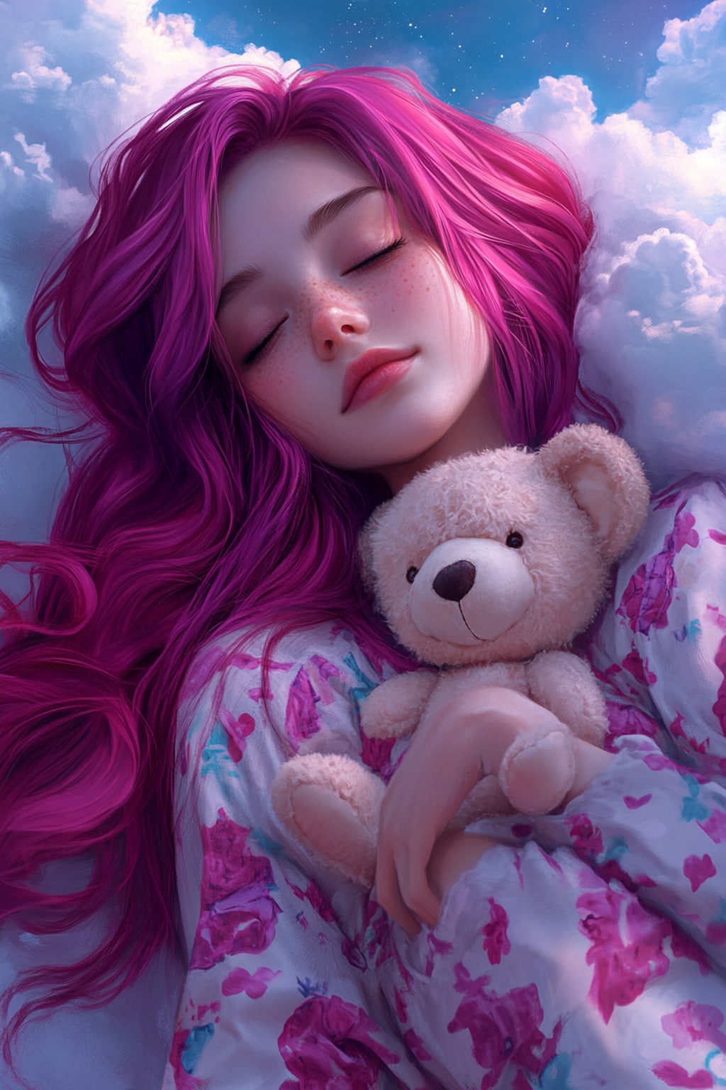 雲の上で眠る人