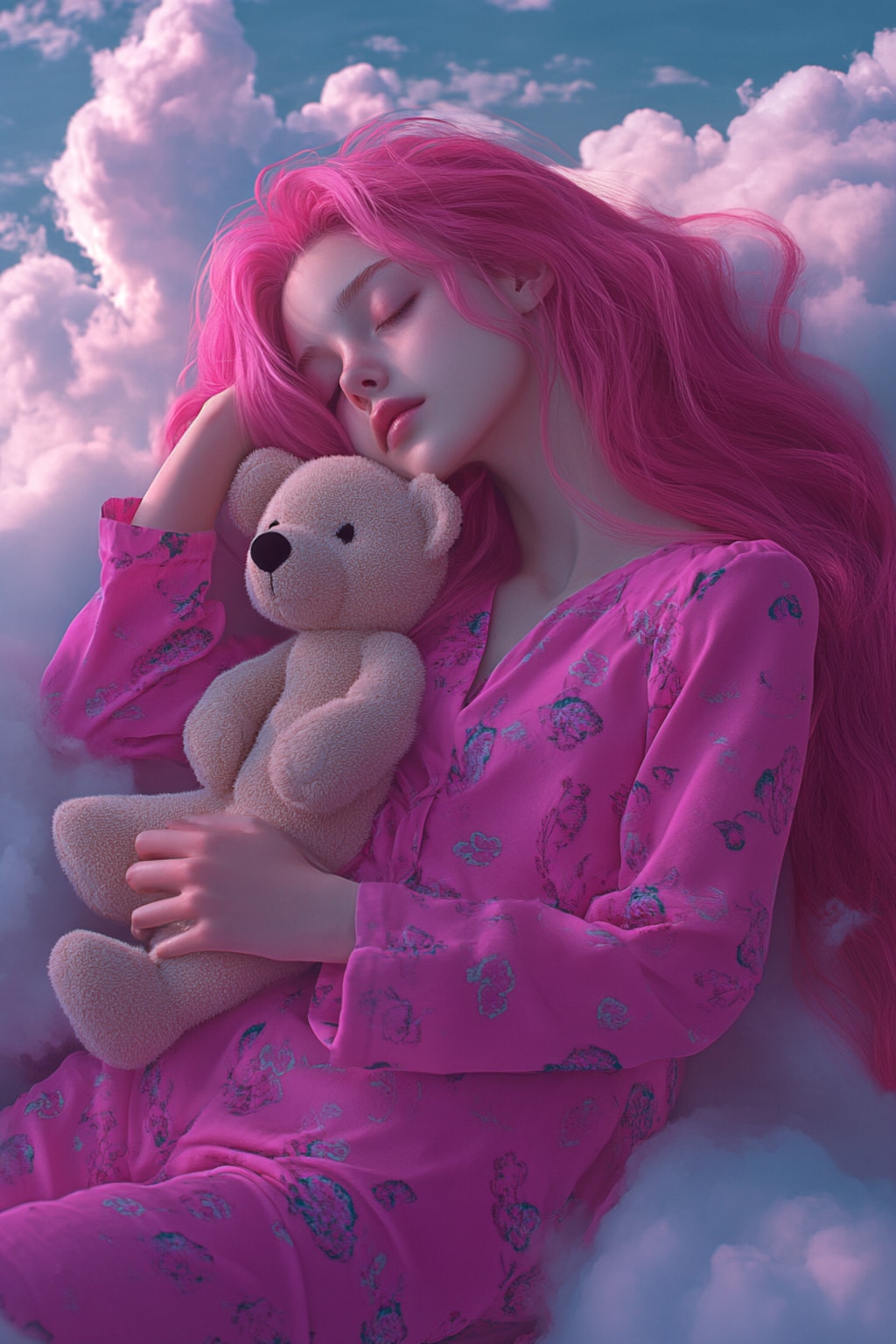 雲の上で眠る人