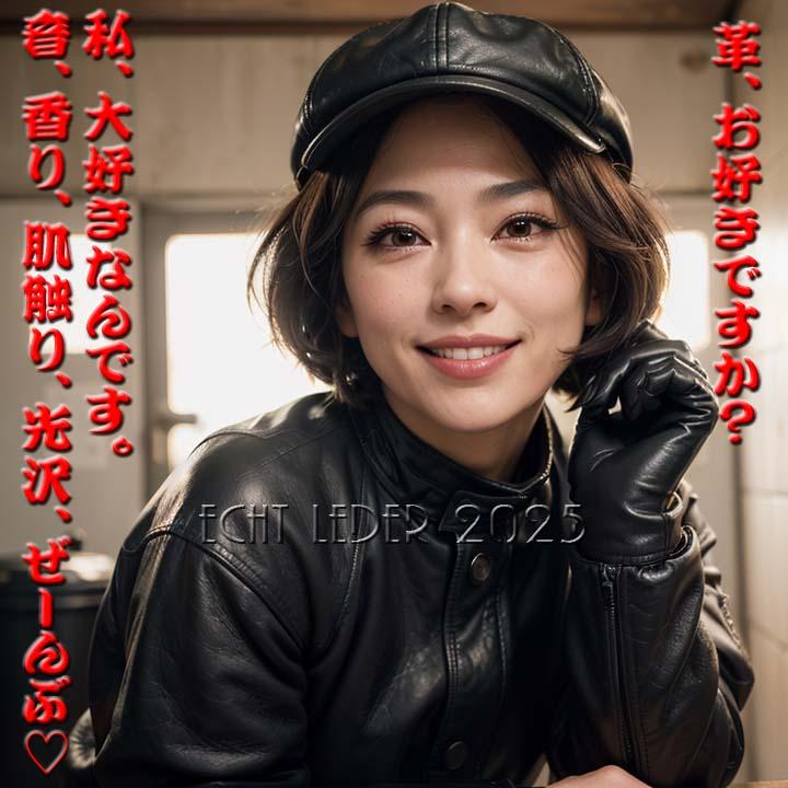 あけすけに話す革マニアの熟女さん | の人気AIイラスト・グラビア