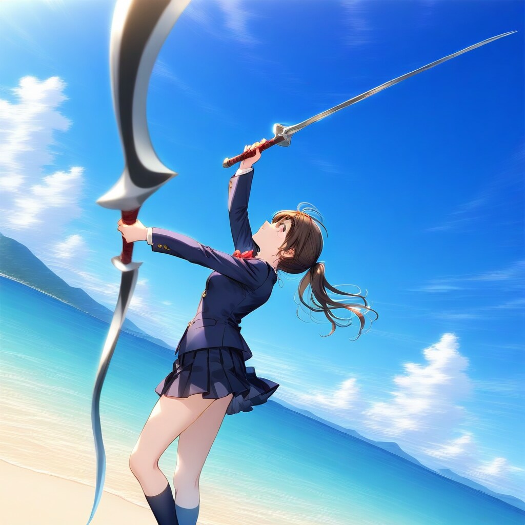 聖剣を掲げる少女 | の人気AIイラスト・グラビア