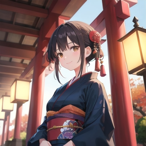 橙の灯に響く藍 | の人気AIイラスト・グラビア