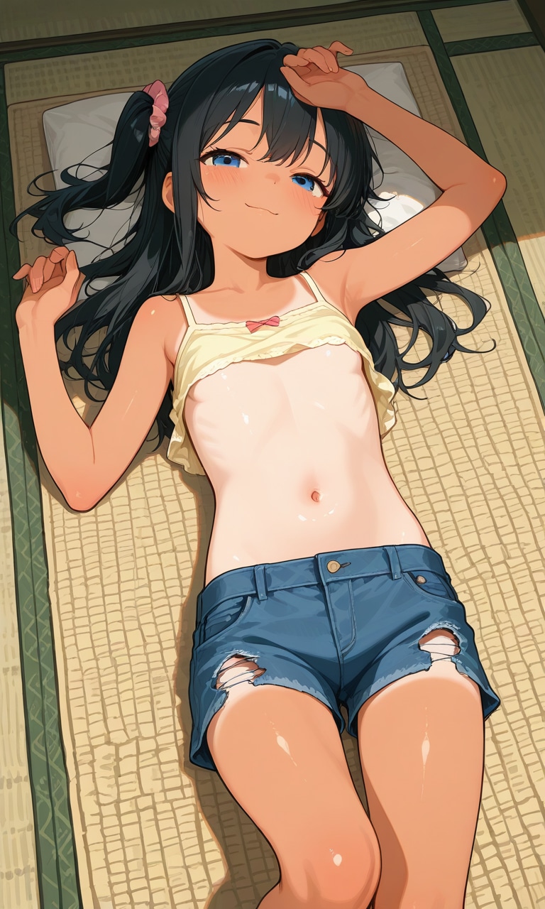 田舎の黒髪少女