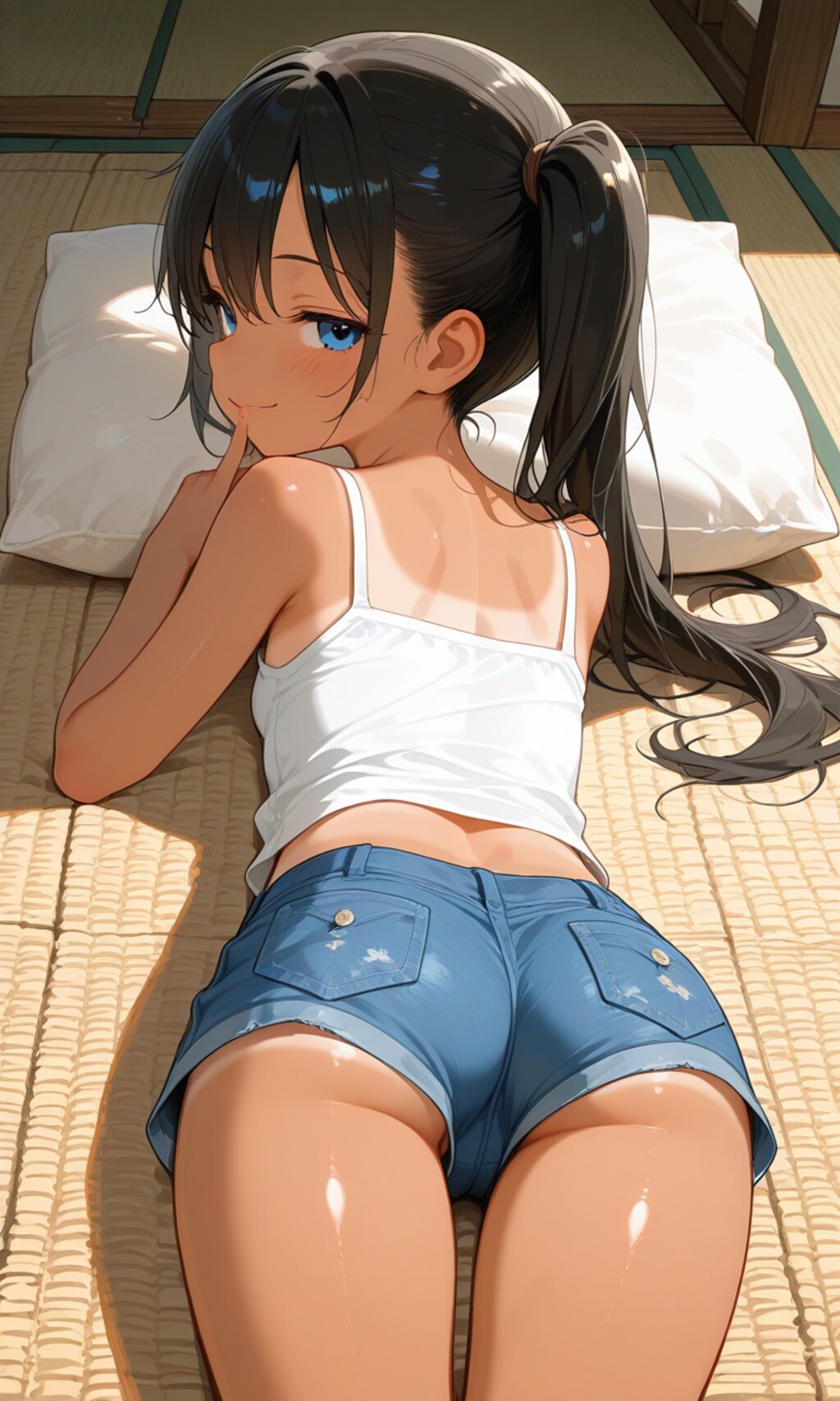 田舎の黒髪少女