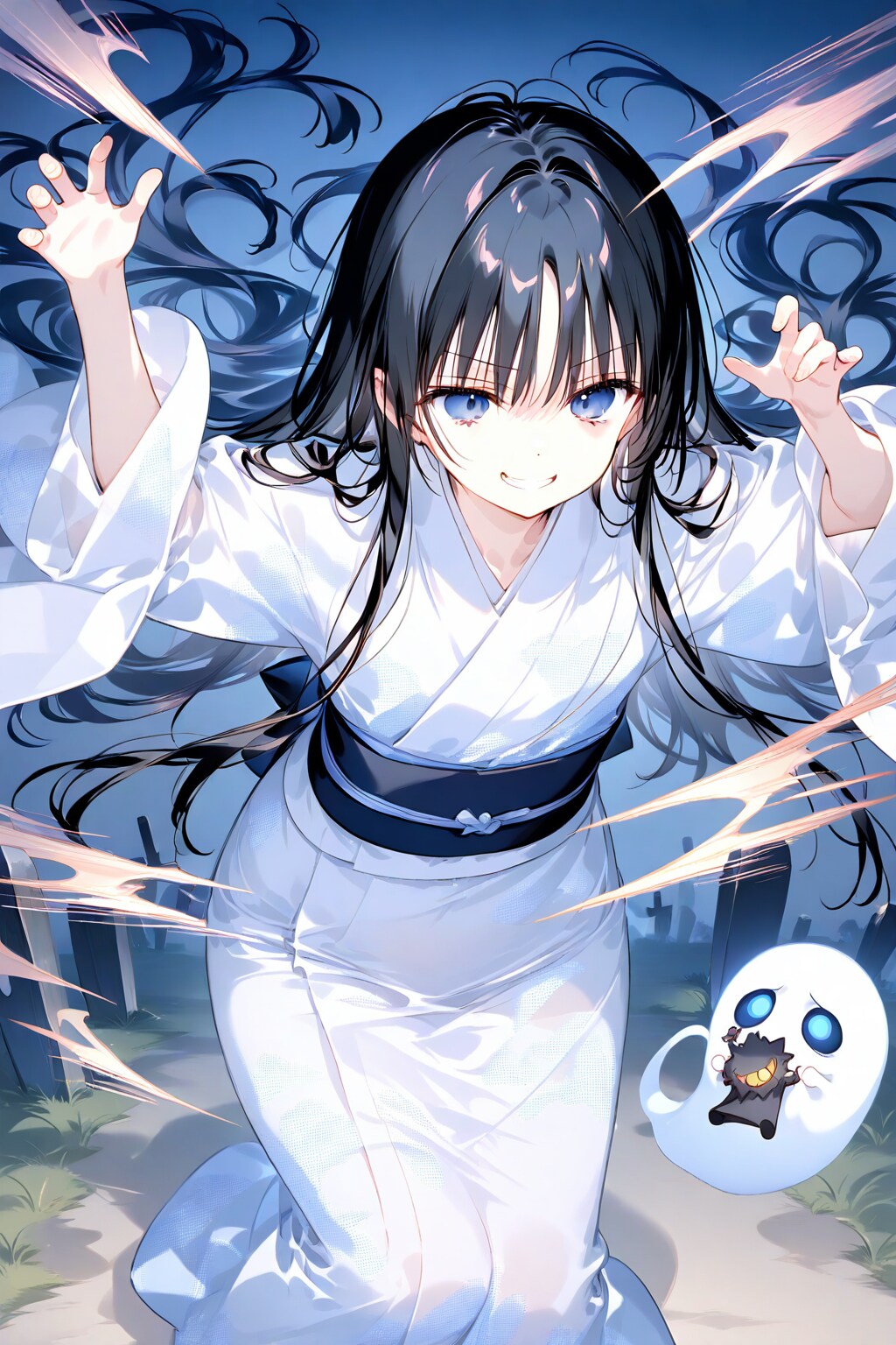 脅かしに来た幽霊少女