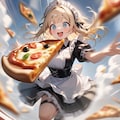 トラパーの波に乗り過ぎた系おピッツァメイドちゃん🍕🍕 3枚目
