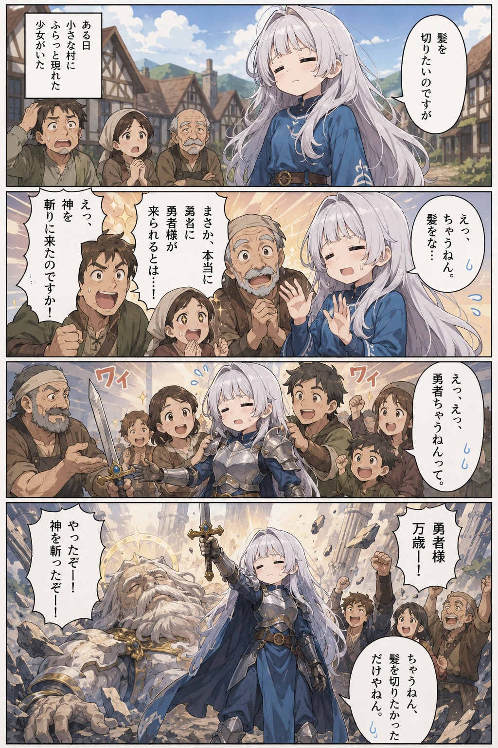 かみをきりにきた（ファンタジー）
