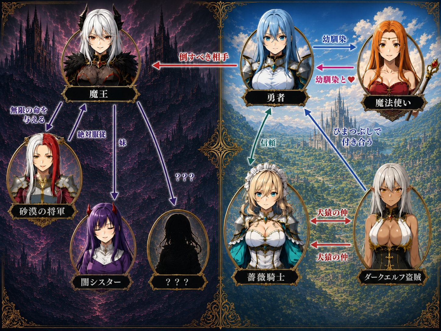 うちの子ファンタジー相関図