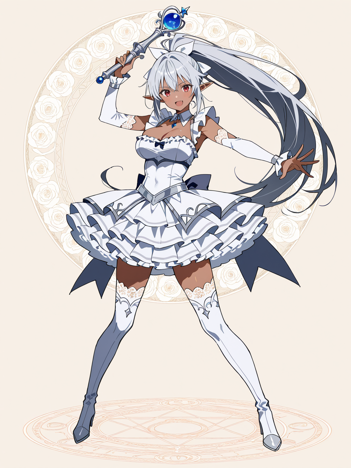 魔法少女 褐色エルフさん | の人気AIイラスト・グラビア