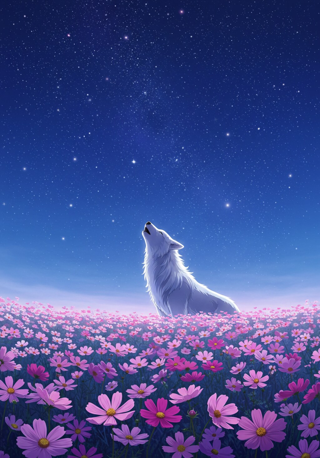 白狼とコスモス