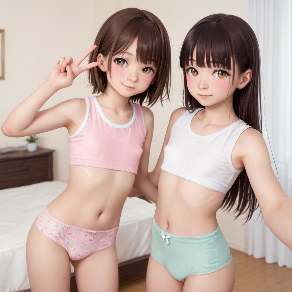 下着姿で自撮り