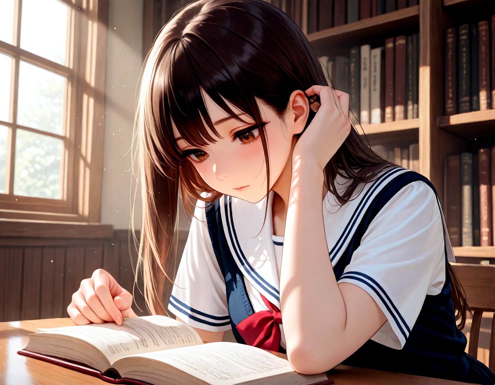 髪をかき上げる瞬間