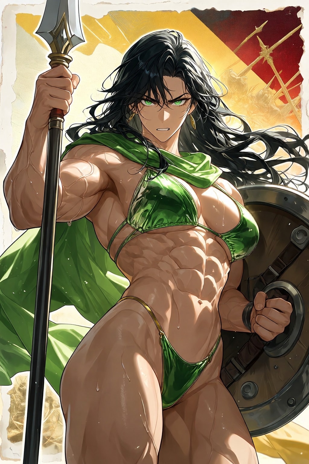 「戦塵に立つ翠の槍姫」