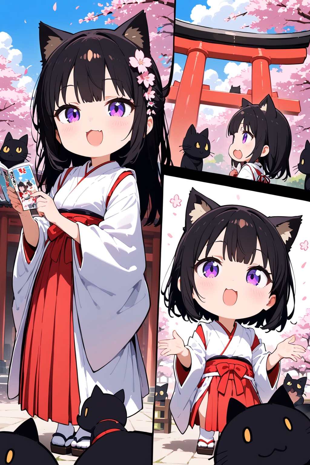 この神社、観光ガイドのお花見スポットに載ってる！(漫画)