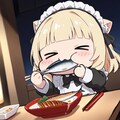 焼魚 < 生魚 定食系ネコ耳メイドちゃん 2枚目