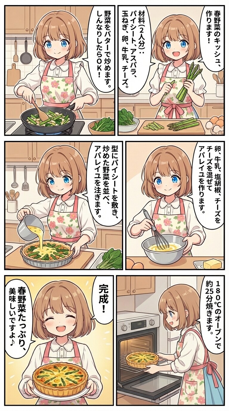 春野菜のキッシュ | の人気AIイラスト・グラビア