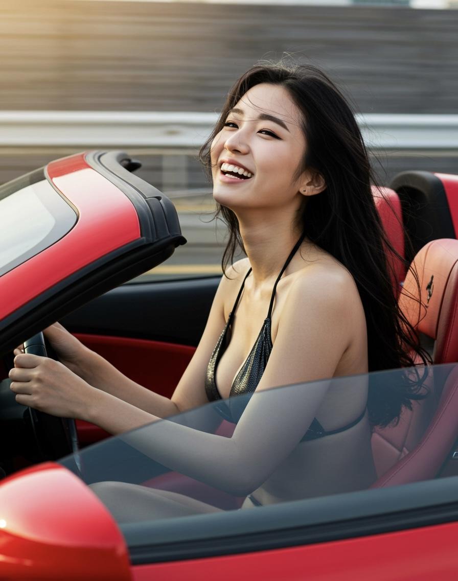 ビキニでドライブ