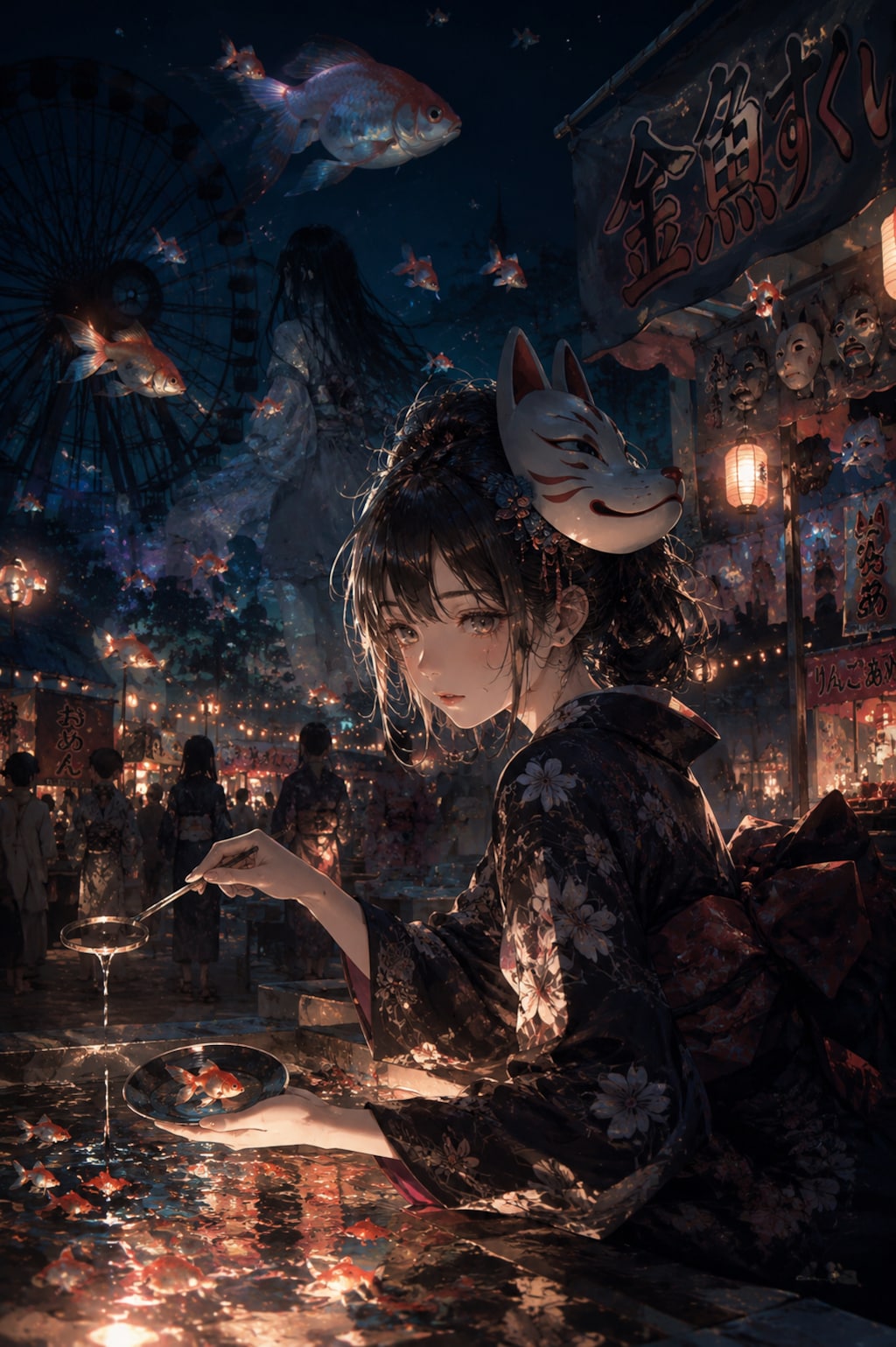 金魚すくいの夜祭幻想