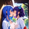 貧乳巫女と巨乳巫女⑤おはだけ 8枚目