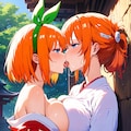 貧乳巫女と巨乳巫女⑤おはだけ 3枚目