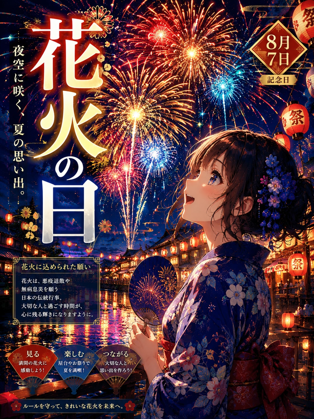 8月1日は花火の日ですね