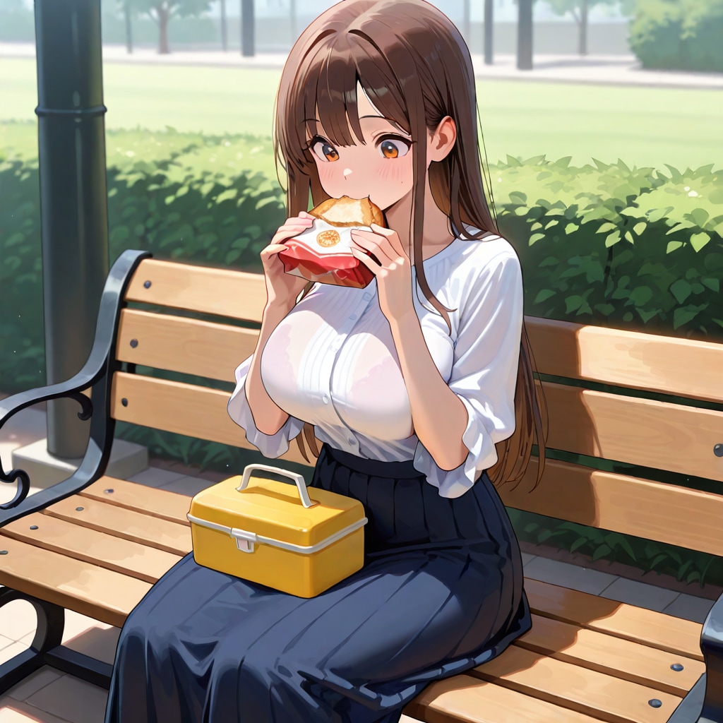 昼食中