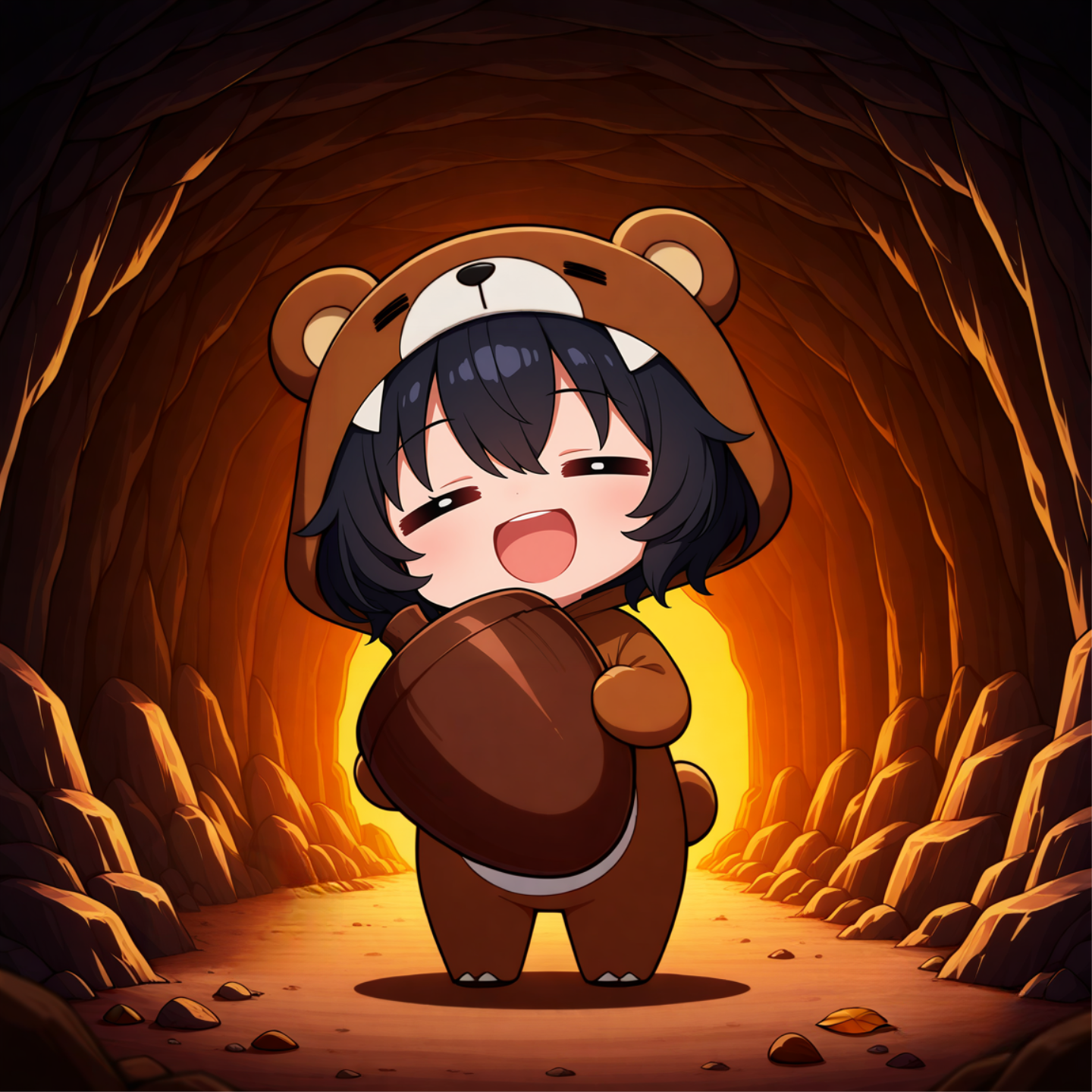 どんぐりをあげる