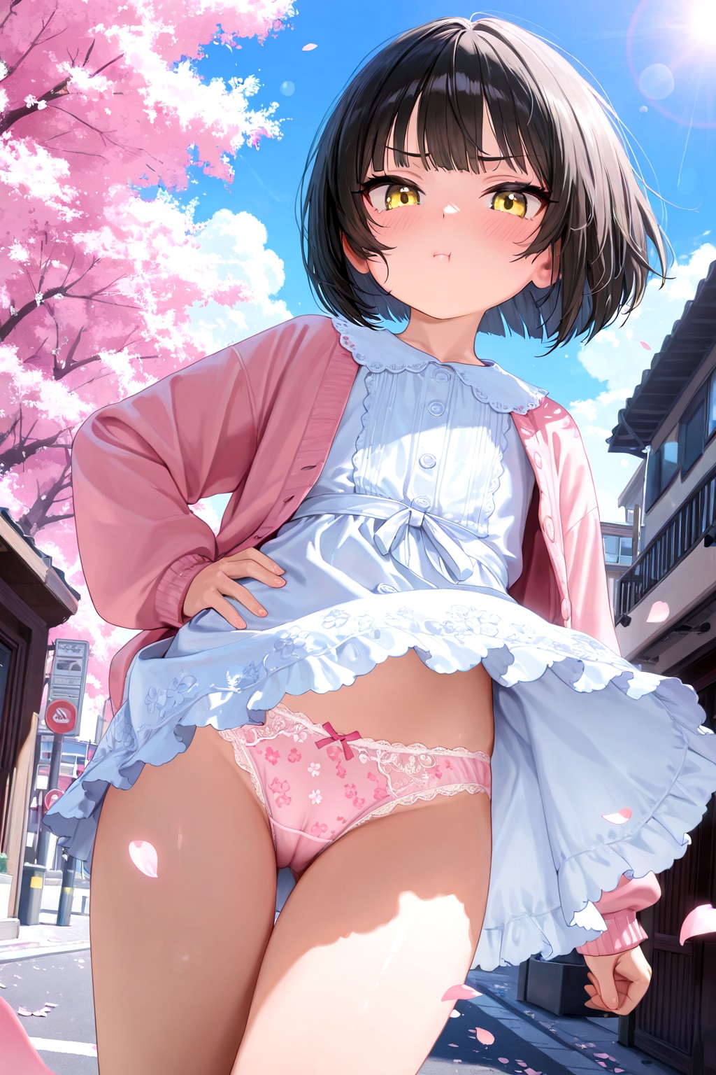 ……先輩、こんな時（ちゃんとした初デート）なのにいつも通りで緊張も何もかも吹き飛びましたよ。まさか、そのままの体制で一日過ごすつもりじゃないですよね……。