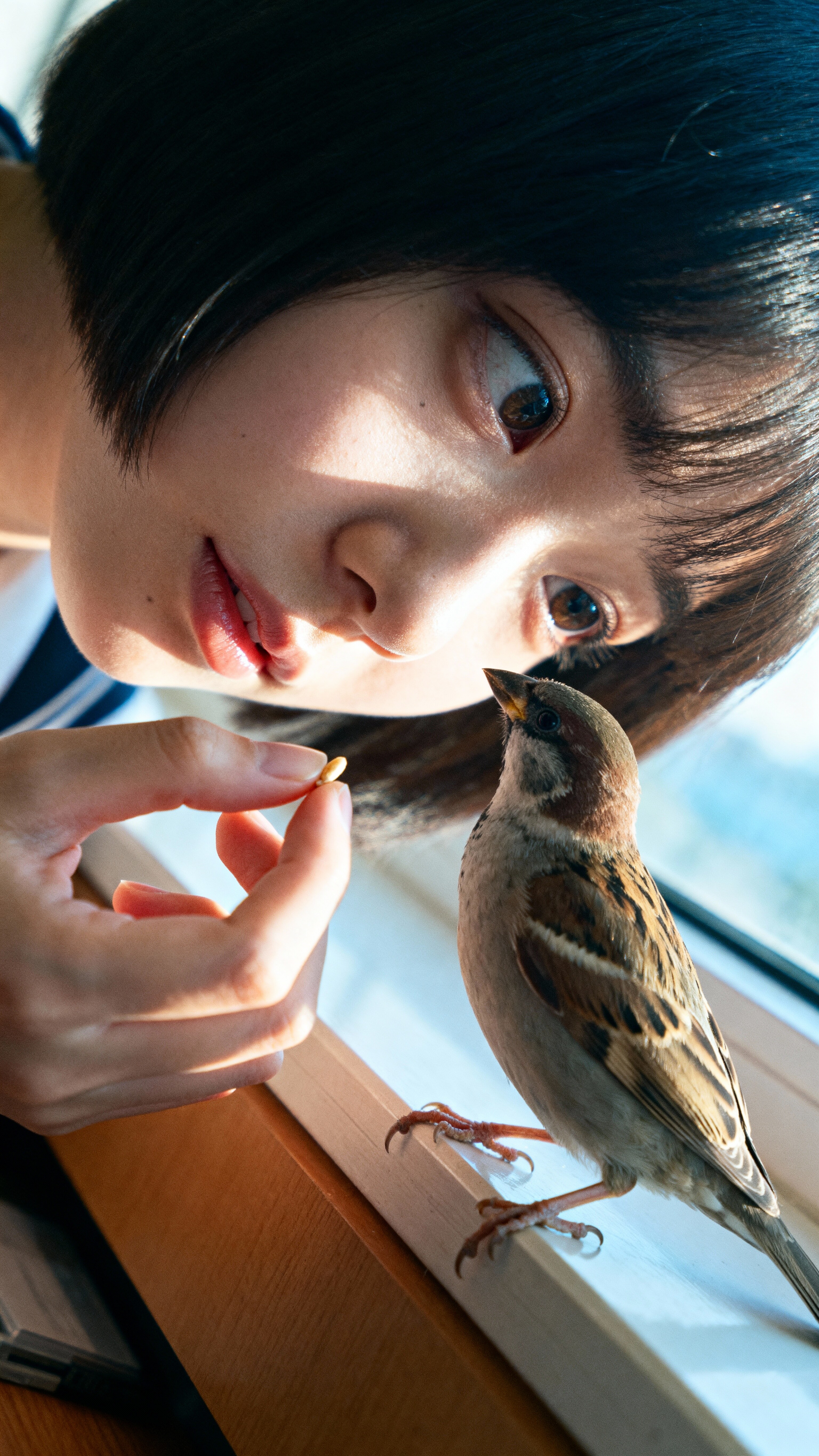 A Moment with the Sparrow | の人気AIイラスト・グラビア