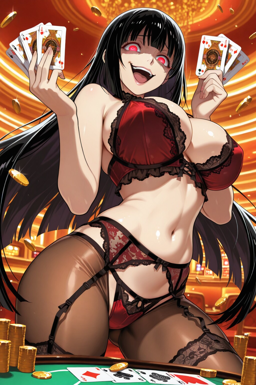脱衣ギャンブルで下着で賭ケグルイの夢子🃏❤️