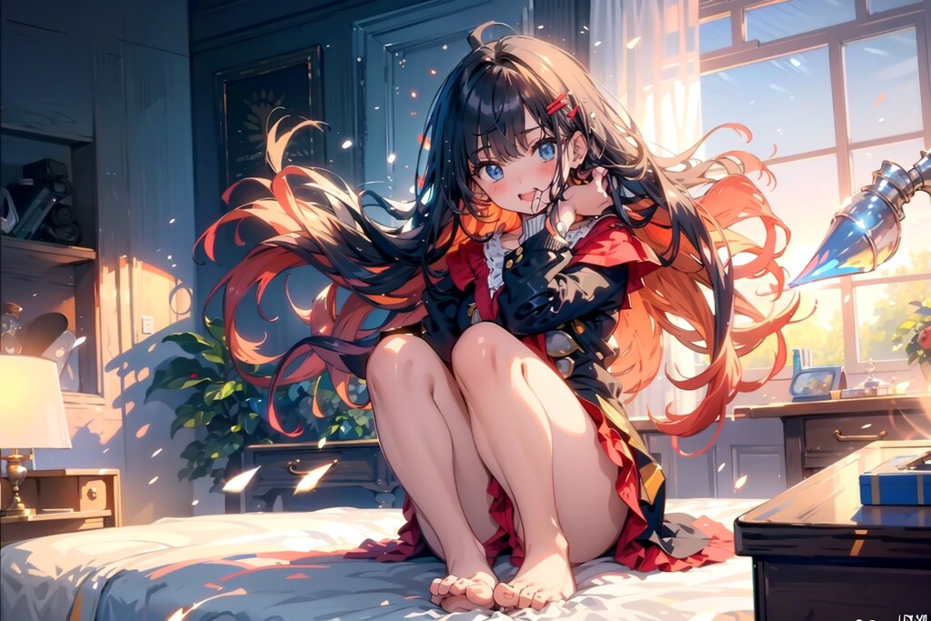 試し着をする女の子