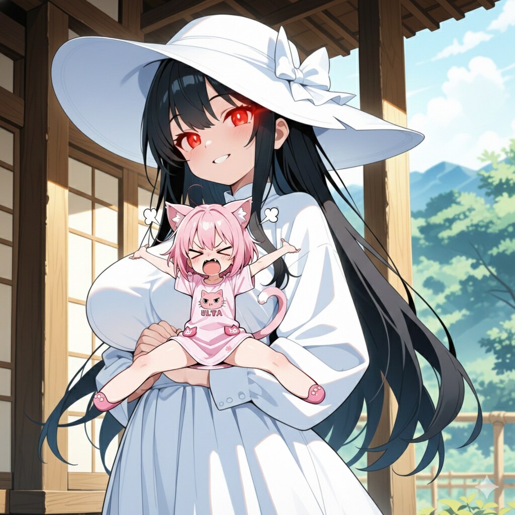 にゃー！！降ろすにゃー！！