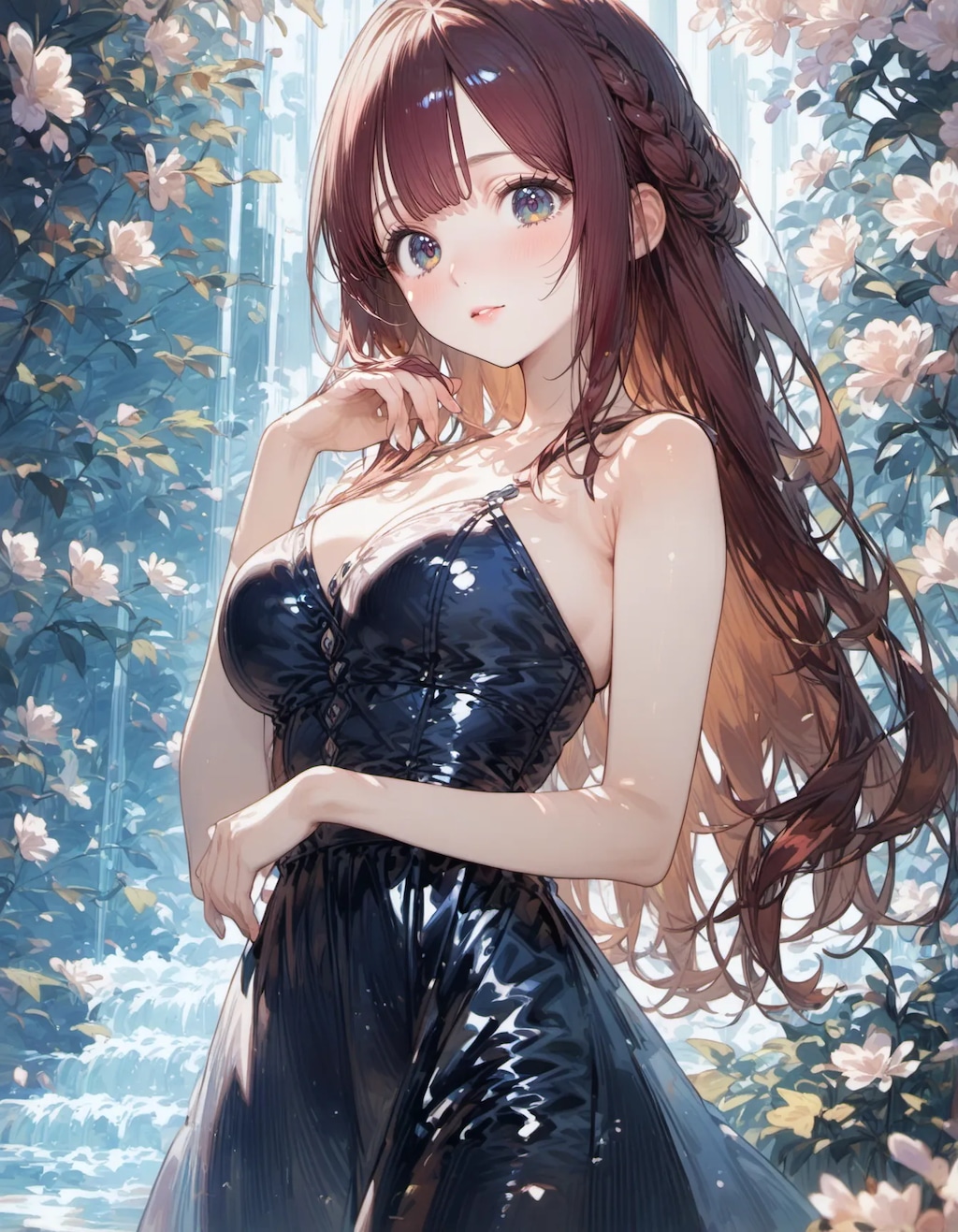 The Waterfall Garden Lady