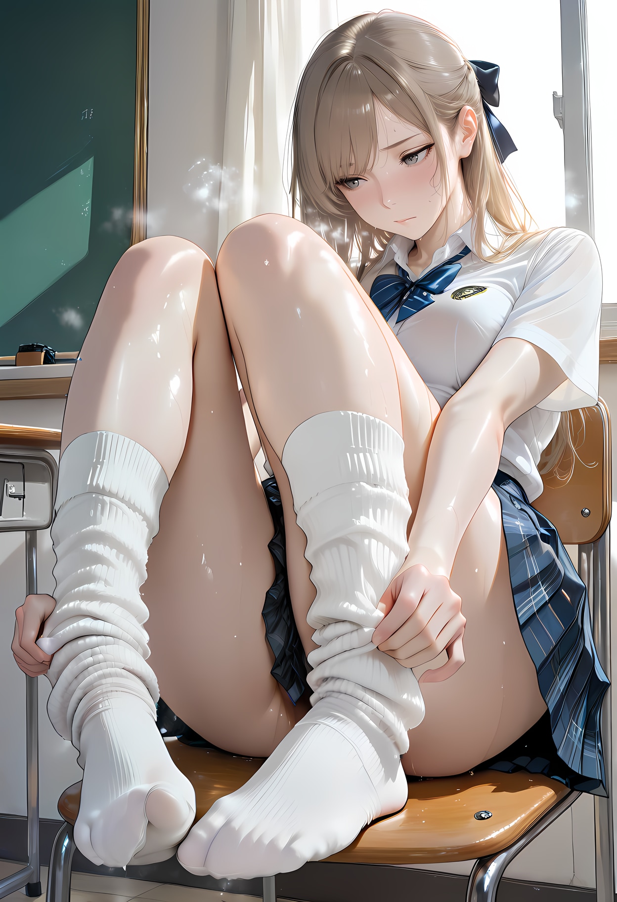 汗かきJK