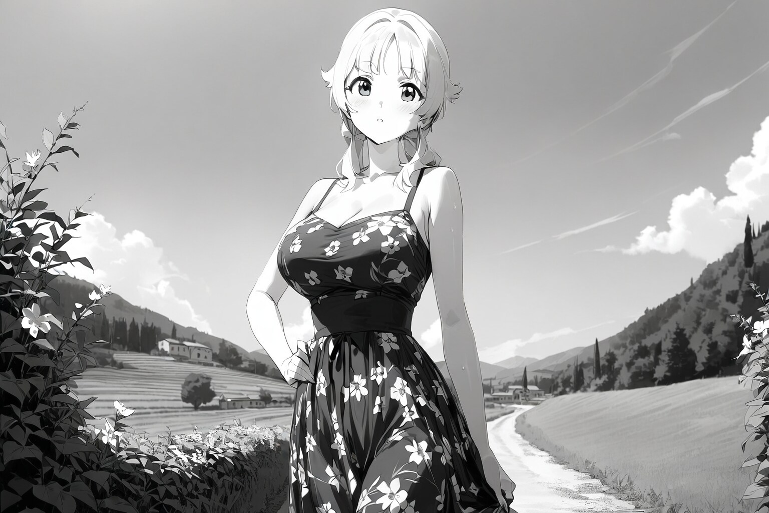 片田舎で芽生えるかもしれない恋 | の人気AIイラスト・グラビア