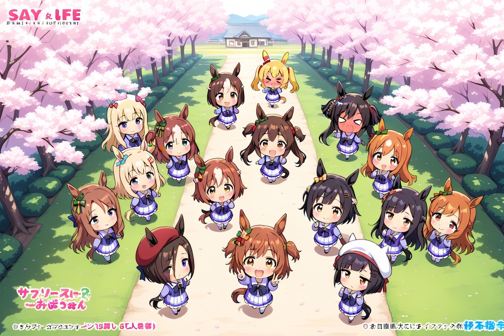 わが家、桜、ちびキャラ ちびちゃん。