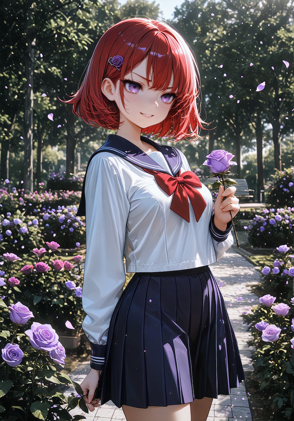 紫薔薇の微笑み