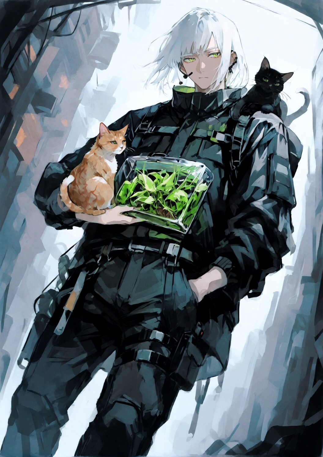 猫に好かれる男 | の人気AIイラスト・グラビア