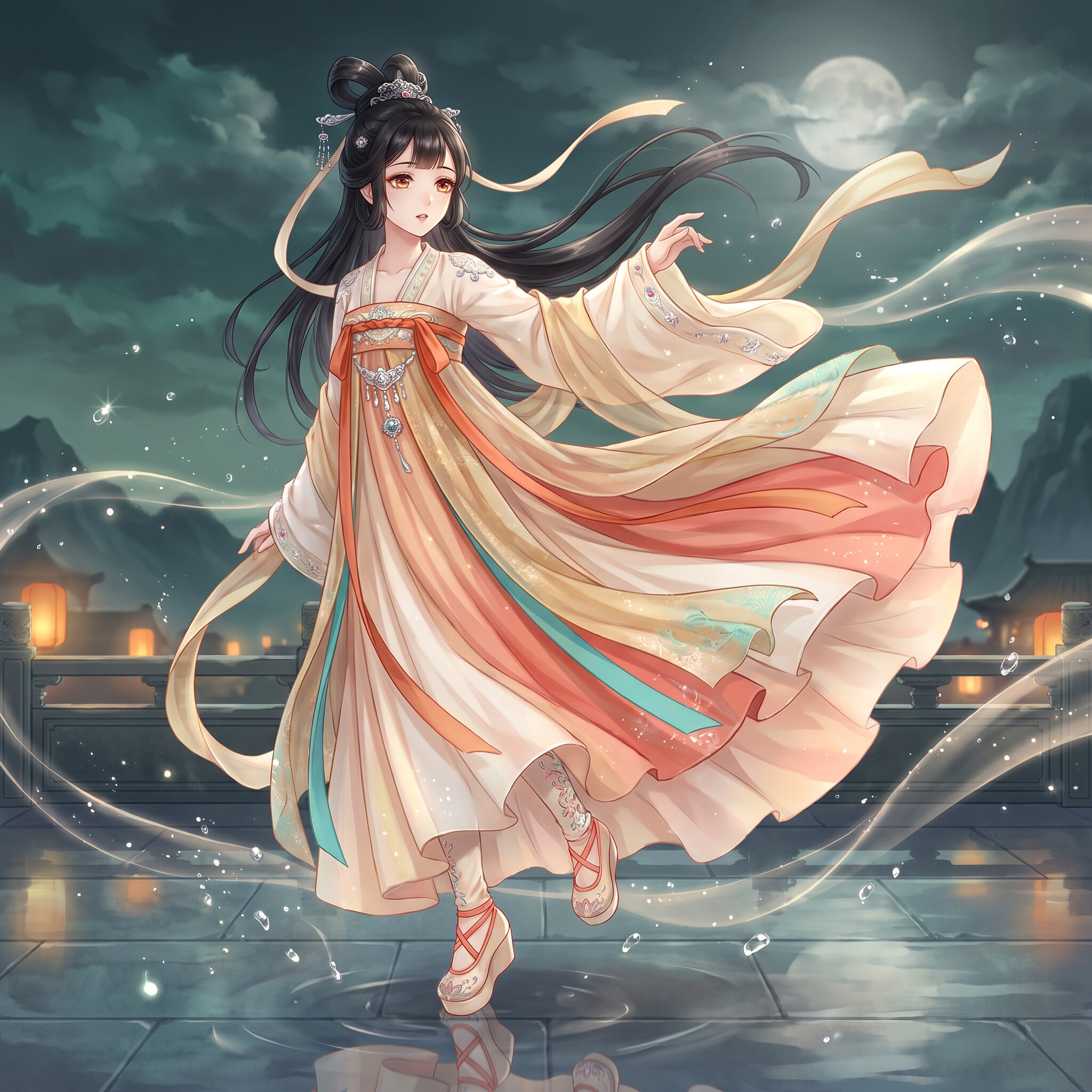 金霞華裳の少女 | の人気AIイラスト・グラビア