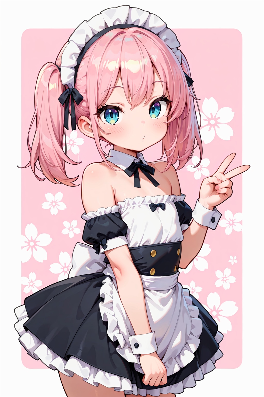 肩出しメイド服について
