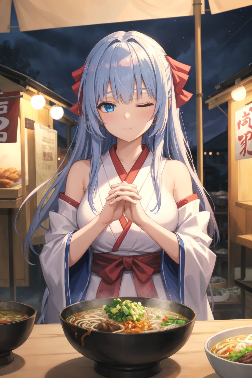 仕事終わりのラーメン最☆高！(チラッ