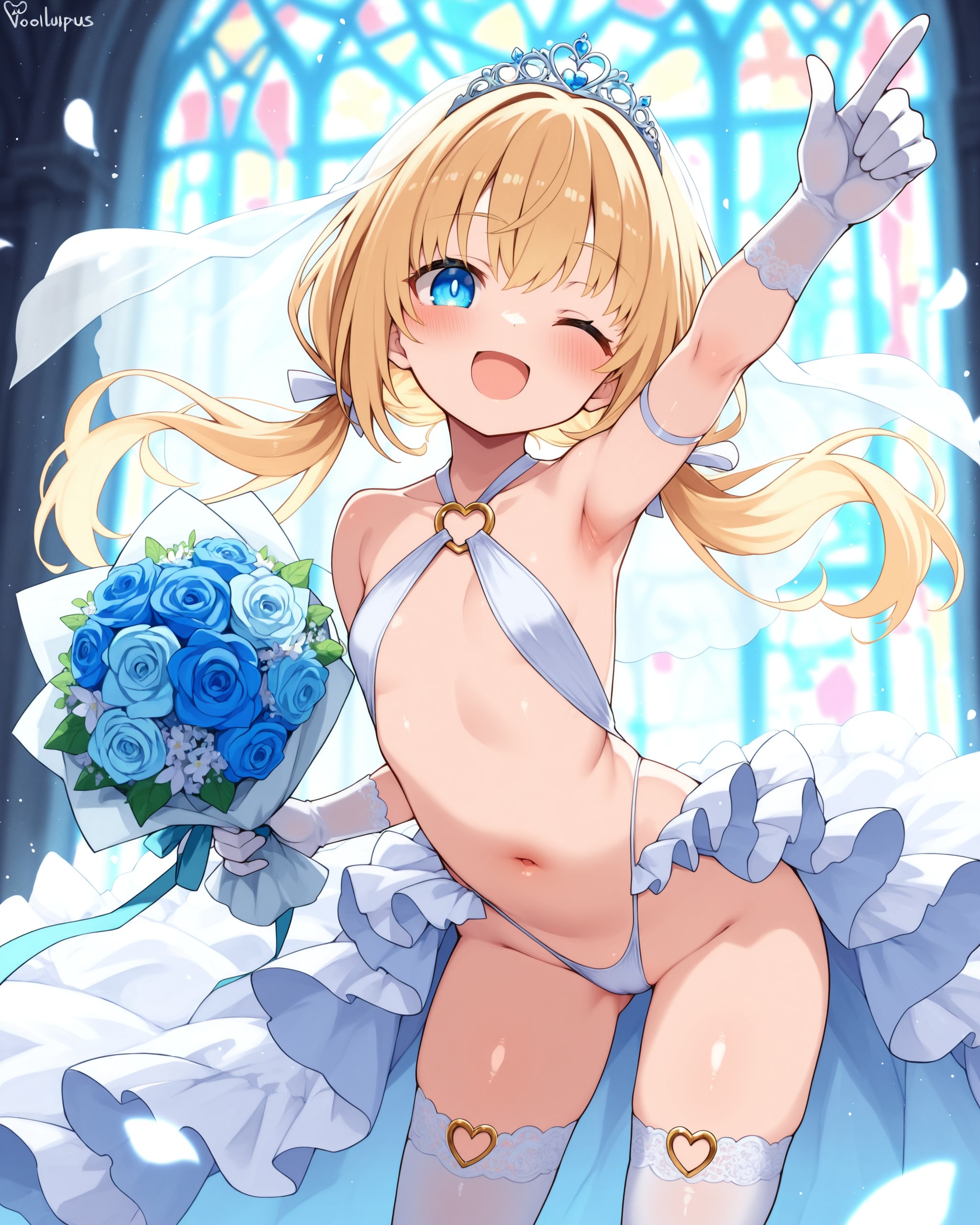 【ウェディングビキニ】風の精霊のコスプレ：花嫁