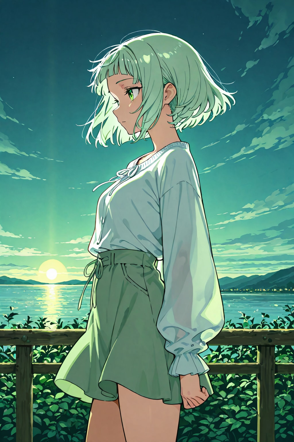 朝日の中のDAISYちゃん