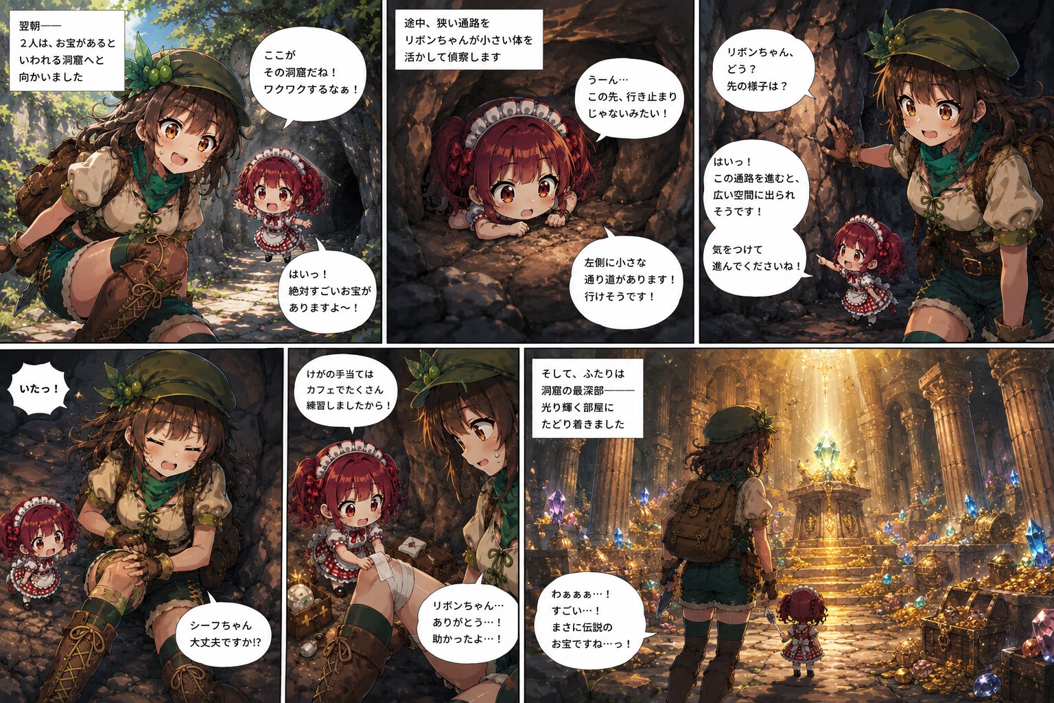 小さいリボンちゃんとシーフちゃん、その3 | の人気AIイラスト・グラビア