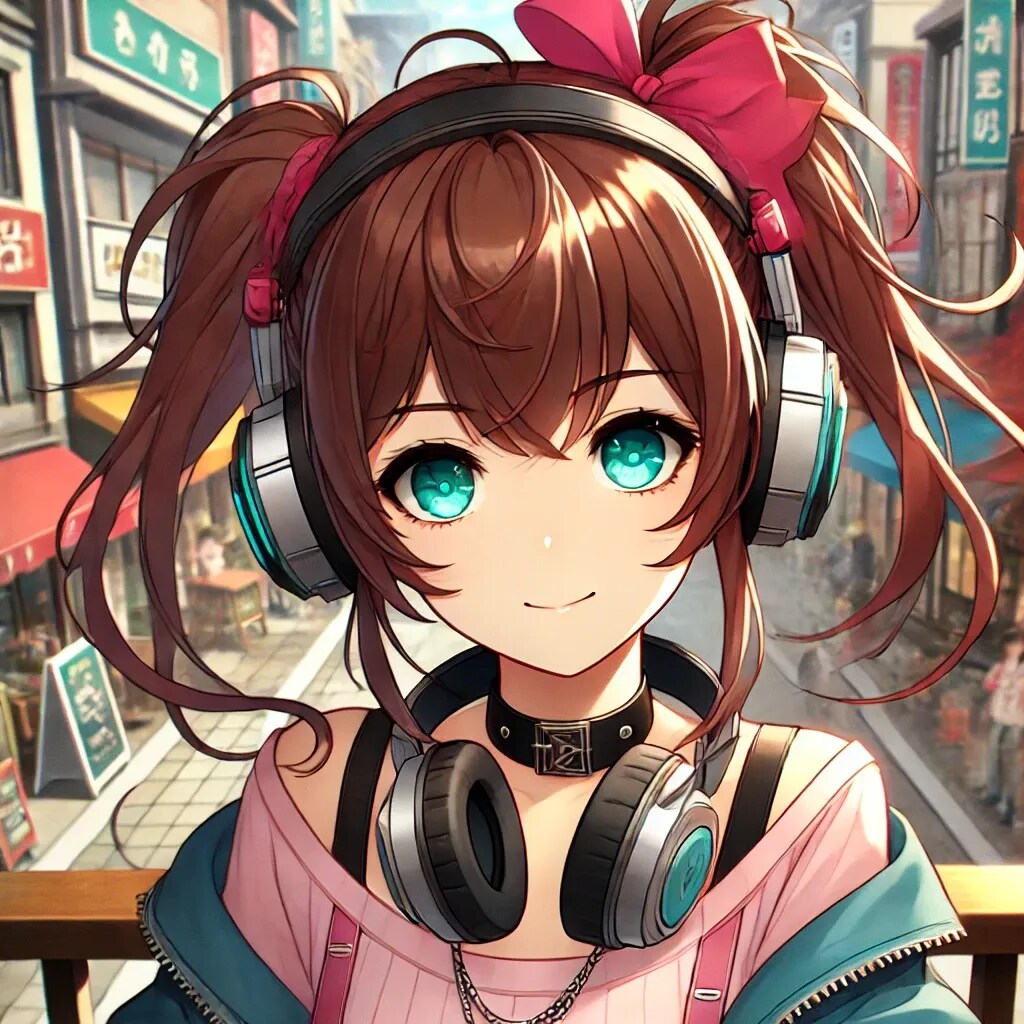 Square headphones around the neck