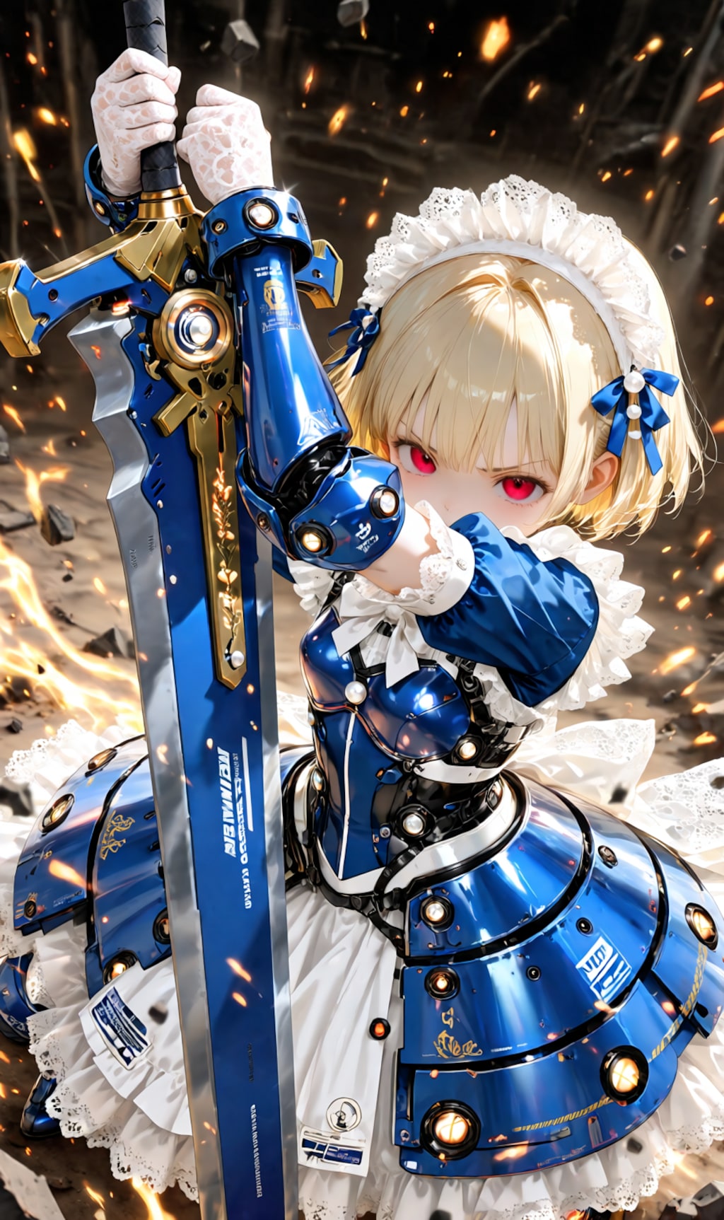 Armored Maid candy-blue